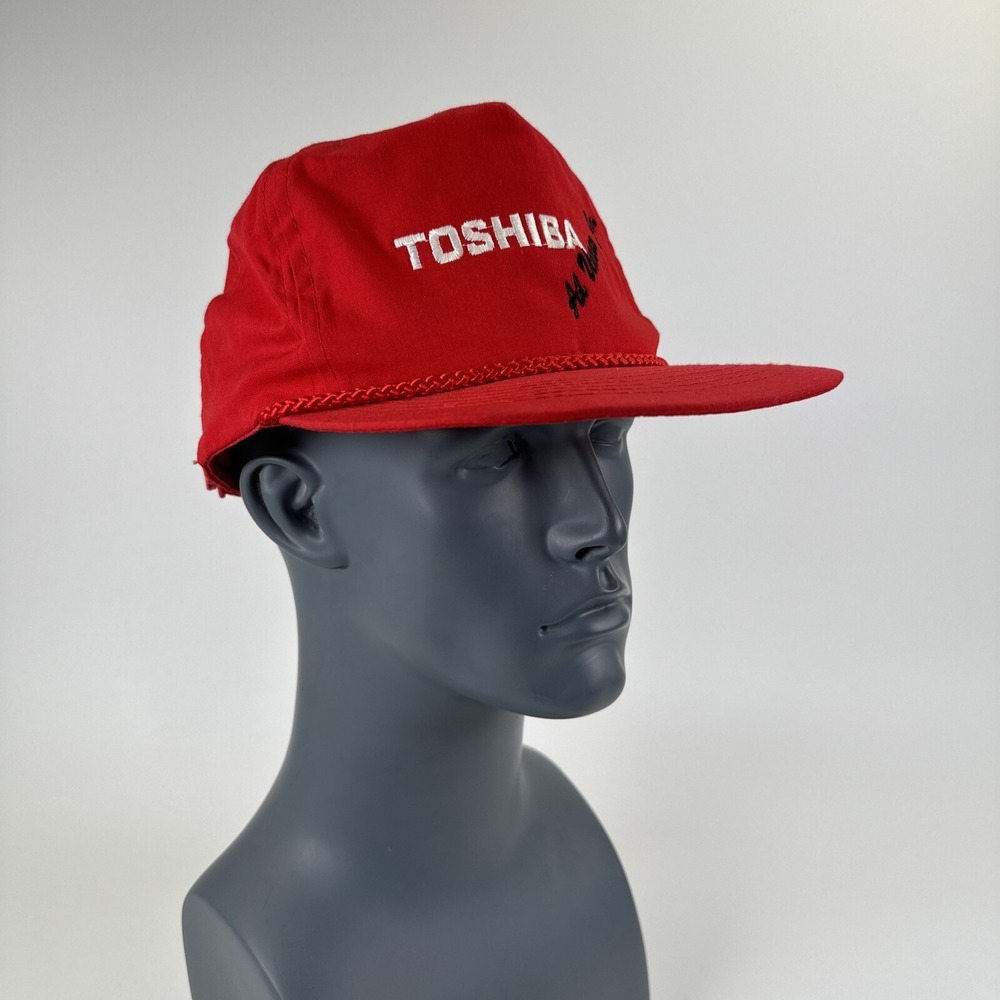 Vintage Toshiba Racing Hat Al Unser Jr Indy 500 Strap Rope Trucker‎ Adjustable
